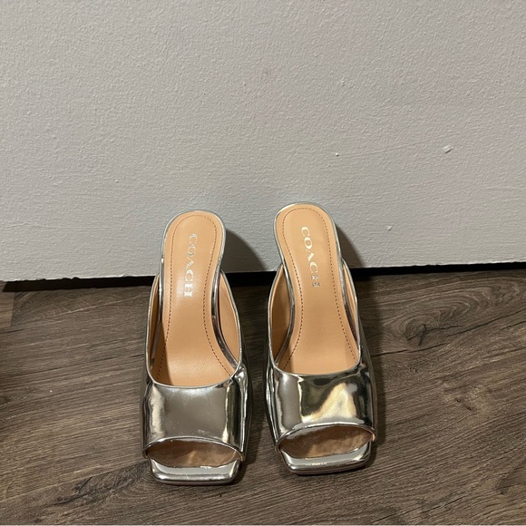 Coach Shoes - Coach Women’s Laurence Metallica Leather Heels